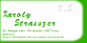 karoly strasszer business card